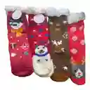 Medias Calcetines Termicas Para El Frio Edicion Navidad Con Disaños De Gato Renos Oso Polar Muñeco De Nieve Santa Claus Y Perrito