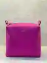 Bolso Transparente Mediano Fucsia Y Cuero Mini Bolso Interno