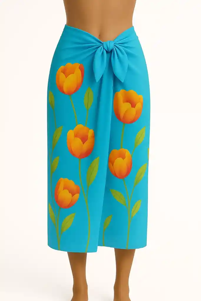 Pareo En Tonos Vivos Los Dibujos Pueden Cambiar De Sitio Y Tamaño