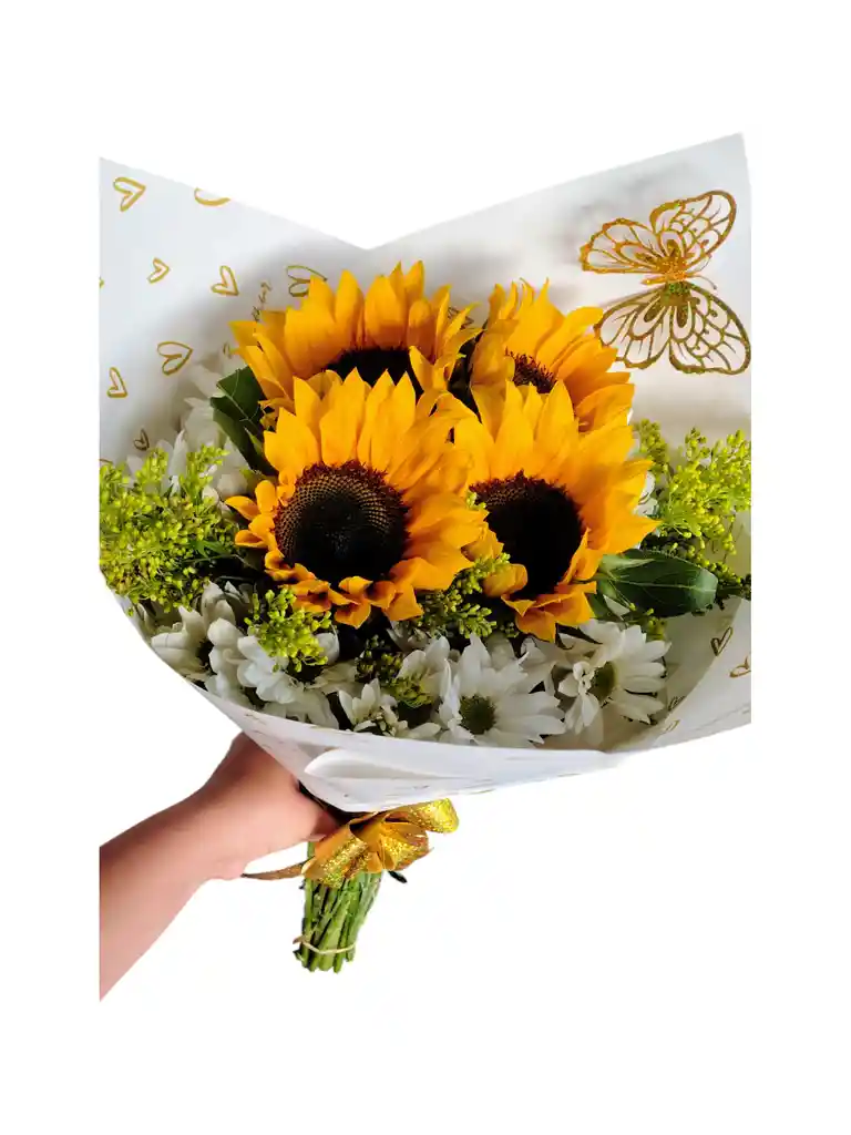 Arreglo De Margarita Y Girasol