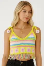 Top Tejido Crotchet Talla Unica