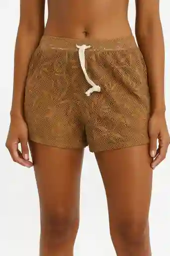 Short Con Cintura Elástica Amarre Con Cordón ,en Ojalillo Talla Unica