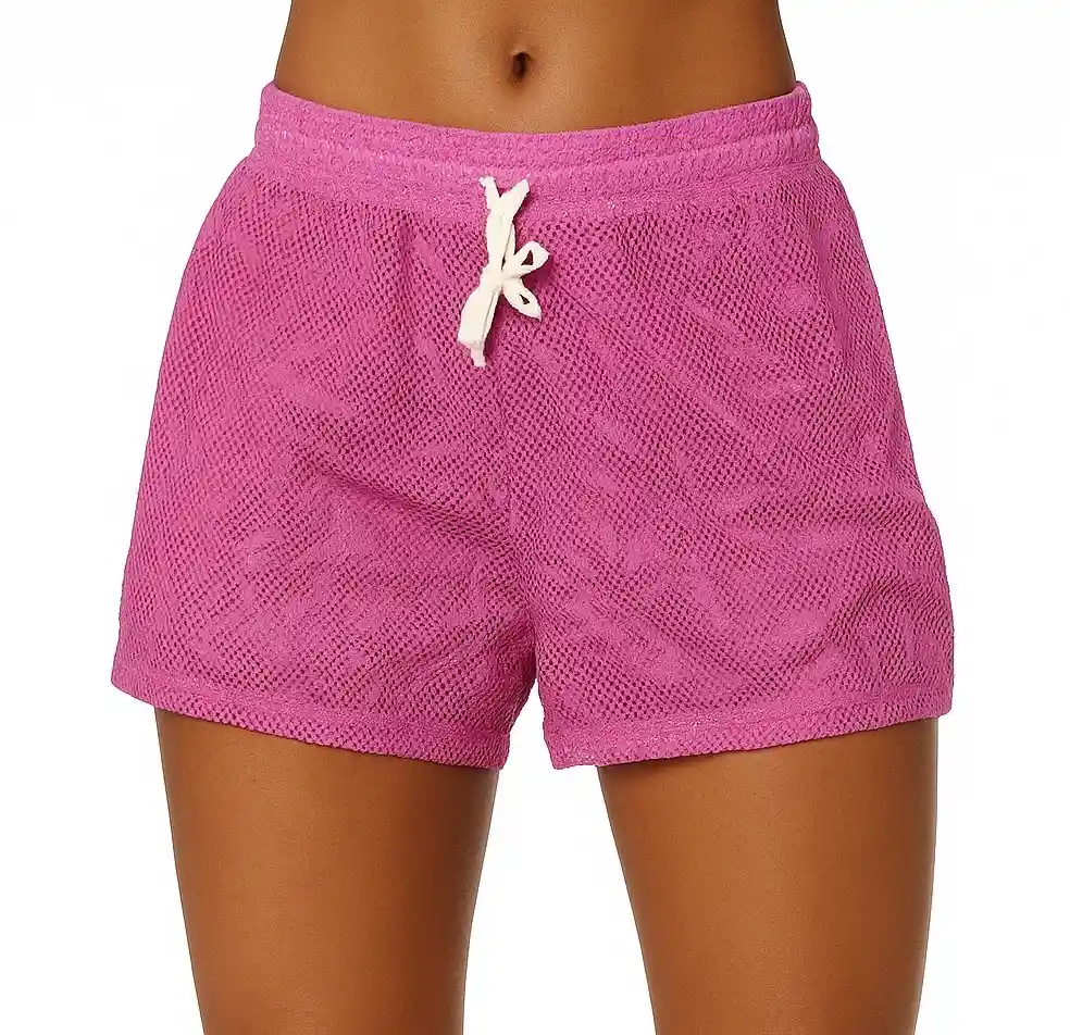 Short Con Cintura Elástica Amarre Con Cordón ,en Ojalillo Talla Unica