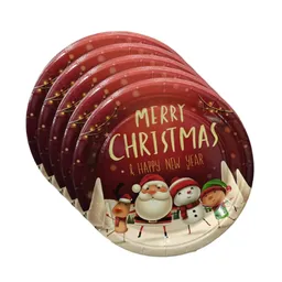 Plato 23cm Estampado Papa Noel Paqx10und