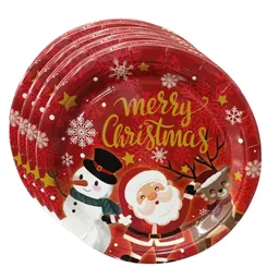 Plato 23cm Estampado Papa Noel Paqx10und