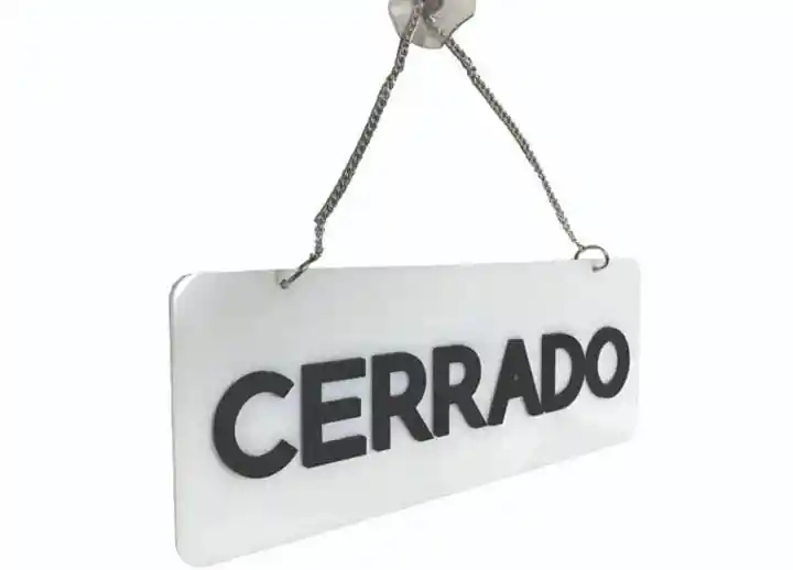Letrero Abierto Y Cerrado Acrílico Para Negocio