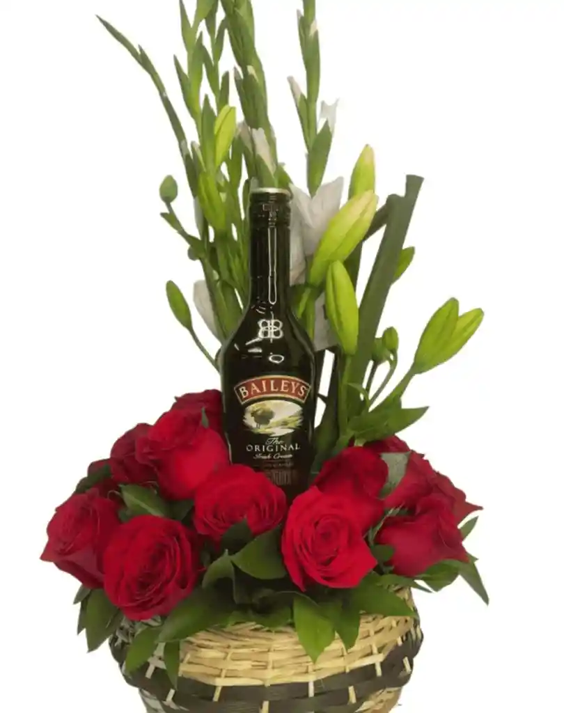 Ramo De Rosas, Lirios Y Baileys