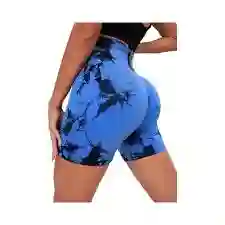 Calza Mujer Short Talla Frunce Push Up Levanta Gluteos Moldeador