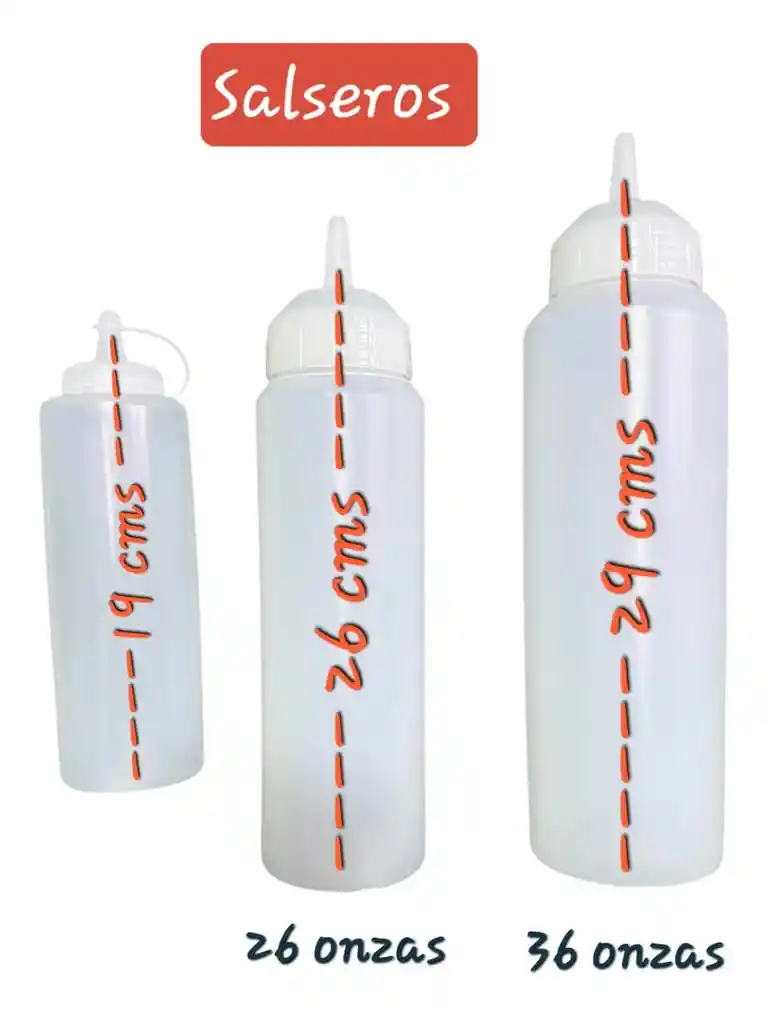 Salseros 36 Onzas, Teteros Para Salsas, Botellas Para Salsas