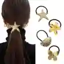 Set X 4 Pony Cuff Coleros Metálicos Diseños Surtidos