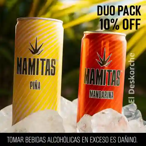 Dúo Pack Mamitas Rtd: ¡piña Tropical Y Mandarina Refrescante! (2 Latas)