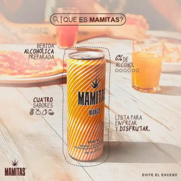 Dúo Pack Mamitas Rtd: ¡piña Tropical Y Mandarina Refrescante! (2 Latas)