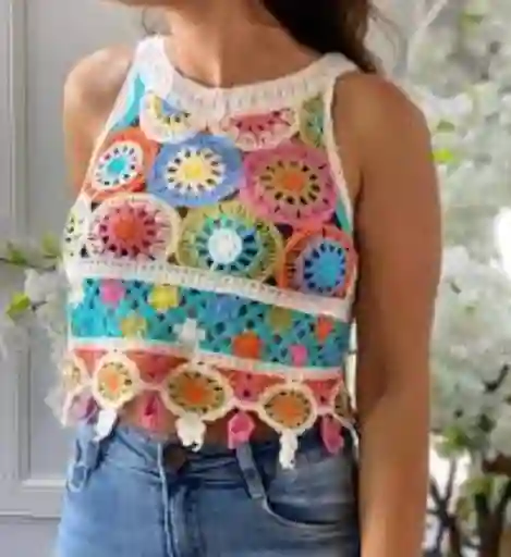 Top Tejido Crotchet Talla Unica