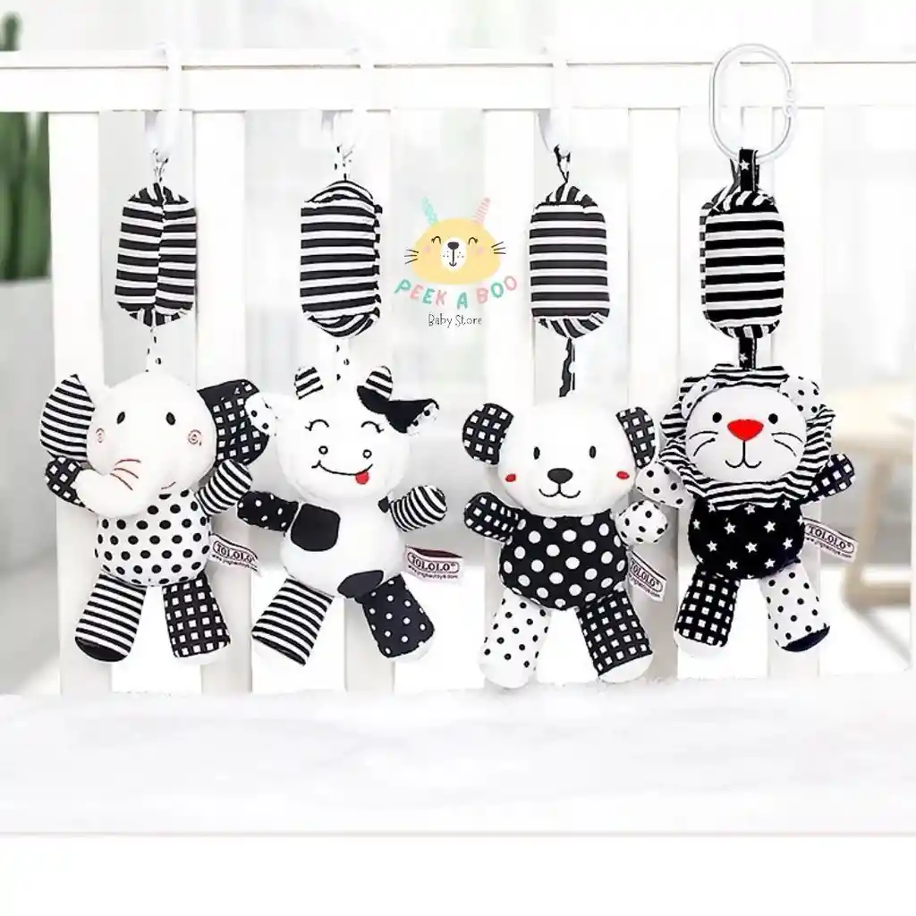 Sonajeritos De Coche Y Cuna En Blanco Y Negro Nuevo