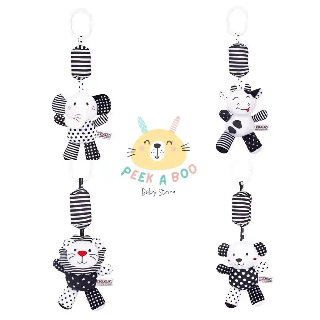 Sonajeritos De Coche Y Cuna En Blanco Y Negro Nuevo