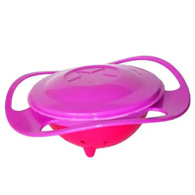 Bowl 360 Grados Anti Derrame Para Bebés Rosa