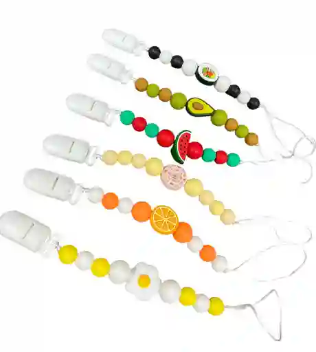 Sujetadores De Chupon Para Bebes X1 Frutas