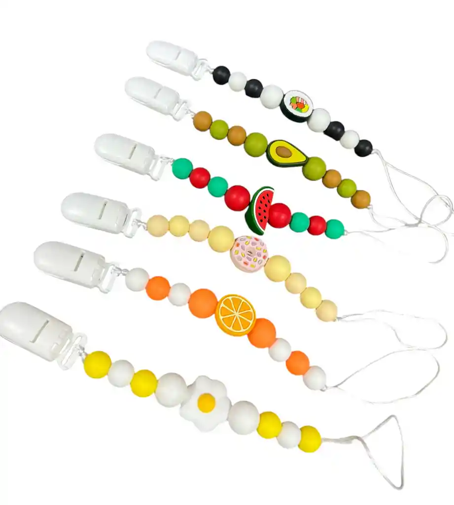 Sujetadores De Chupon Para Bebes X1 Frutas