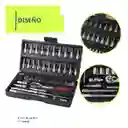 Kit Juego De Herramientas Mecanicas Manuales Dados 46pcs Negro