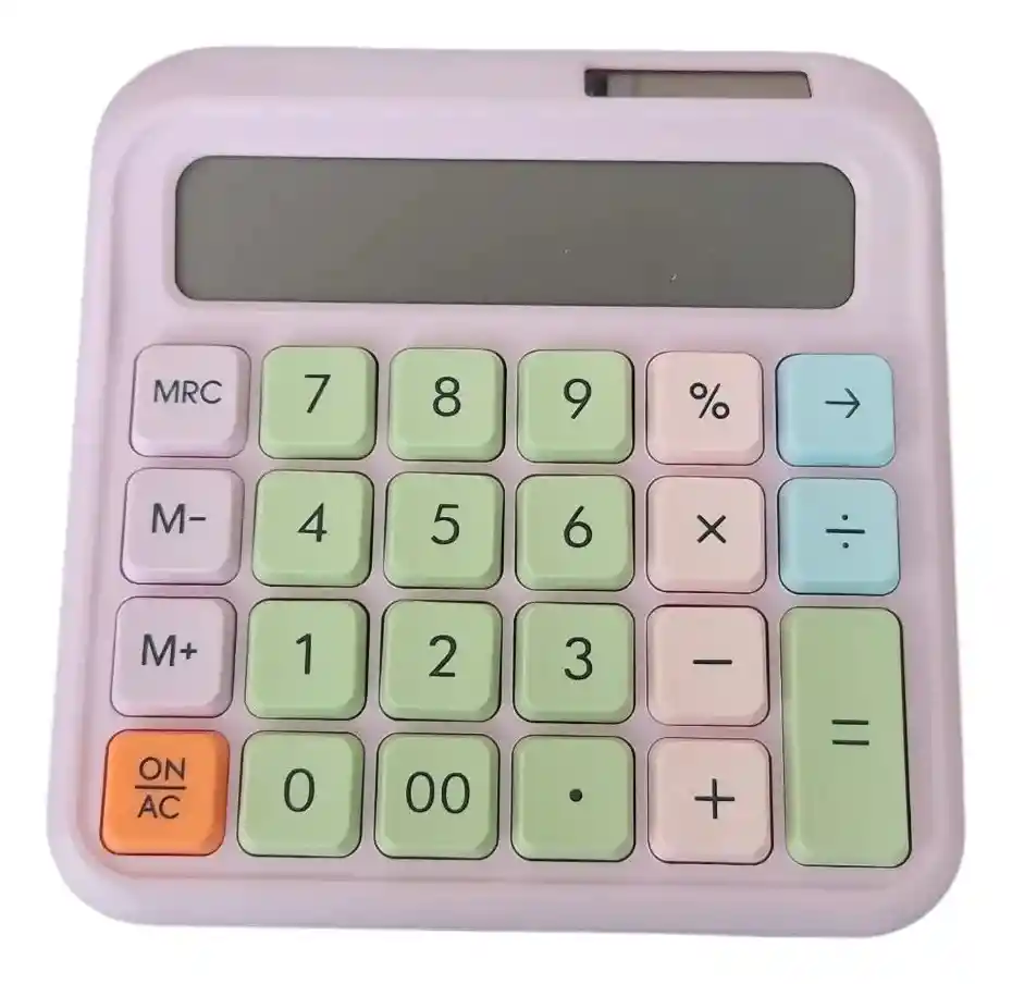 Calculadora Escritorio Solar A Pila 12 Dígitos.
