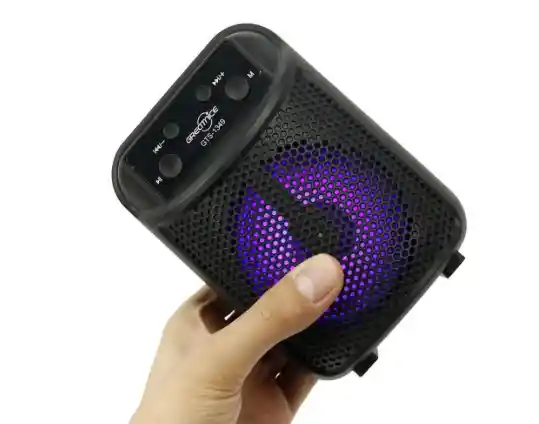 Parlante Portatil Altavoz Bluetooth Luz Led 3in Usb Sd Fm Gts 1349 Ng
