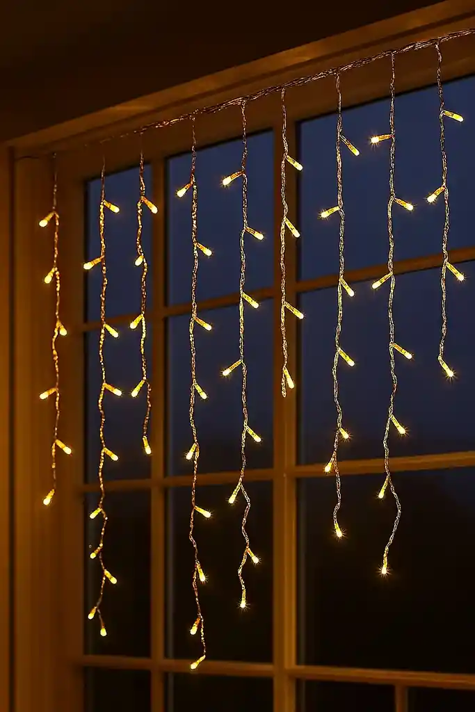 🎄✨ Cortina Navideña Led Amarilla – Modelo Yg-830 (3 X 0.6 Metros) ✨🎄