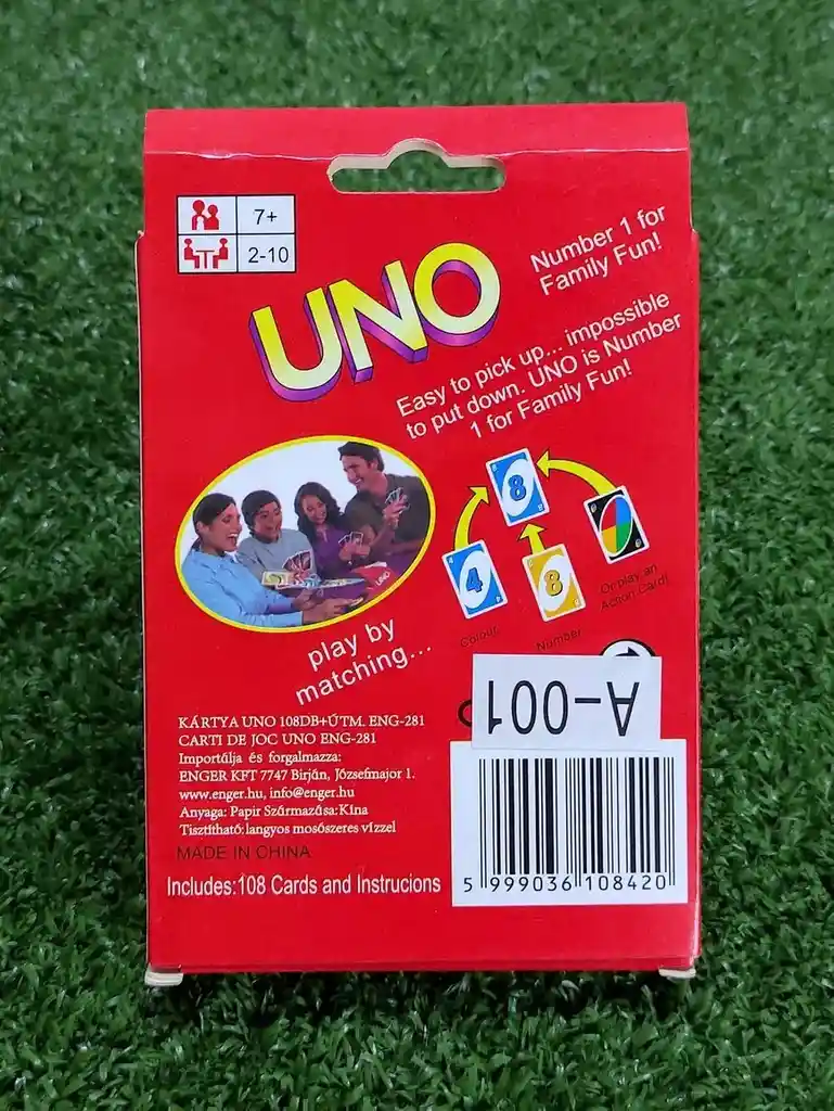 Cartas Uno | Juego De Mesa | Entretenimiento | Juegos Familia | Juego Amigos |