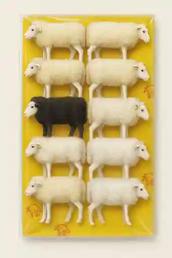 🐑✨ Set De 10 Ovejas Para Pesebre – Incluye 1 Oveja Negra ✨🐑