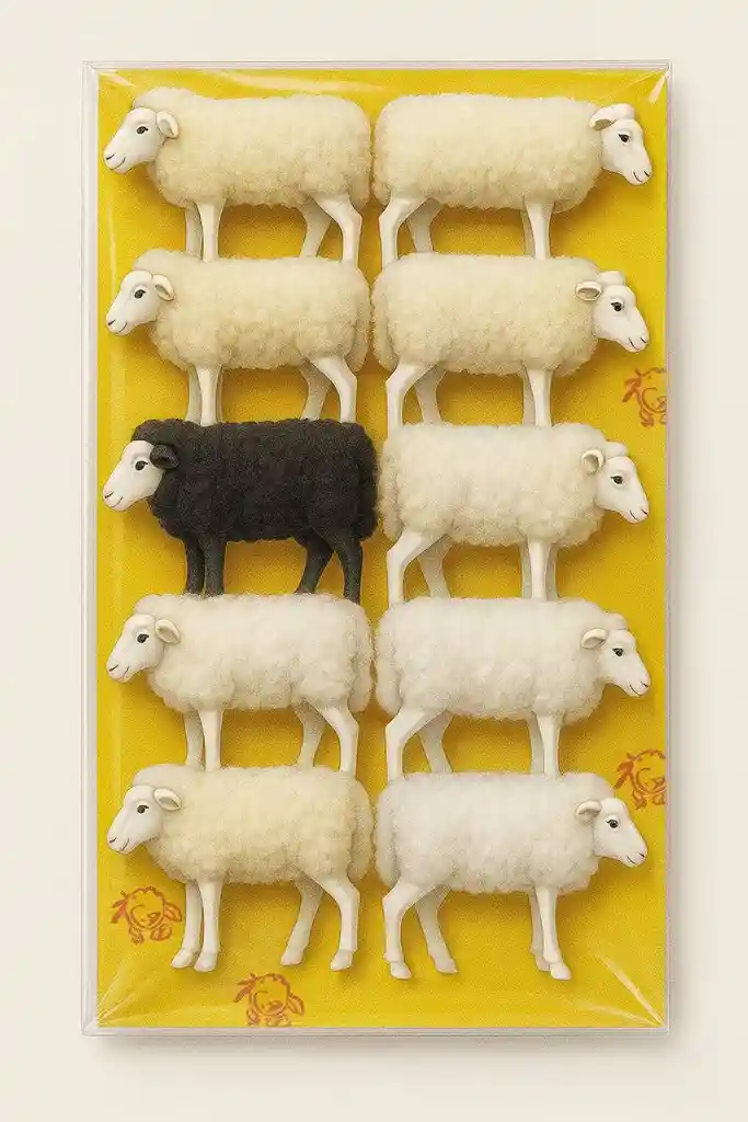 🐑✨ Set De 10 Ovejas Para Pesebre – Incluye 1 Oveja Negra ✨🐑