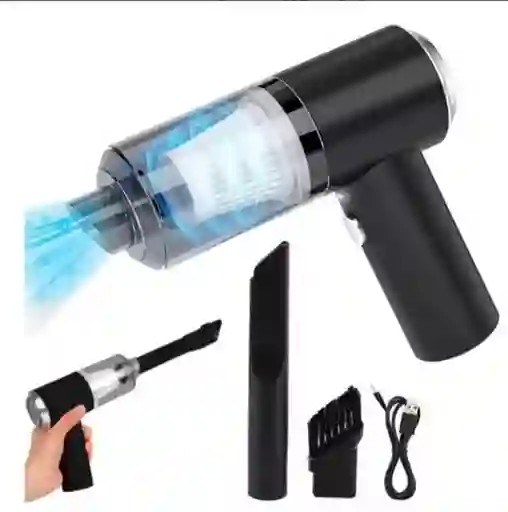 Mini Aspiradora Portatil Para Teclado Multiusos 3 En 1 Negro