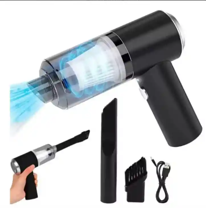 Mini Aspiradora Portatil Para Teclado Multiusos 3 En 1 Negro