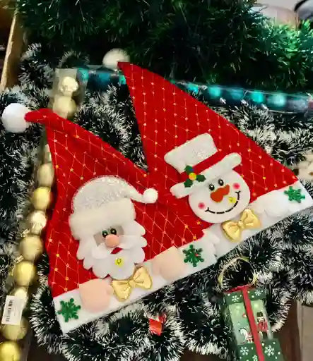Gorro De Navidad Luces Led Sombrero Tradicional Astas Papá Noel Navideño