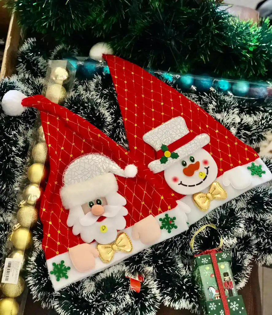 Gorro De Navidad Luces Led Sombrero Tradicional Astas Papá Noel Navideño