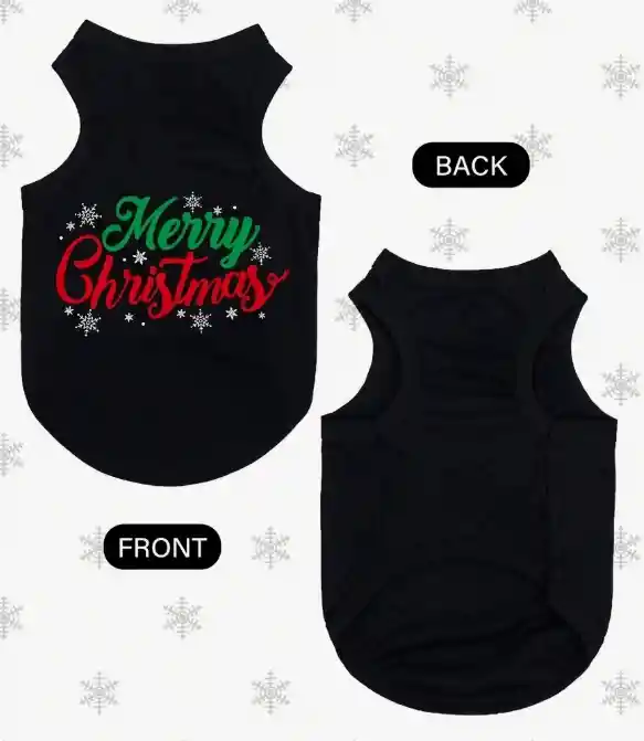 Suéter Navideño Para Mascotas – Color Negro S/m