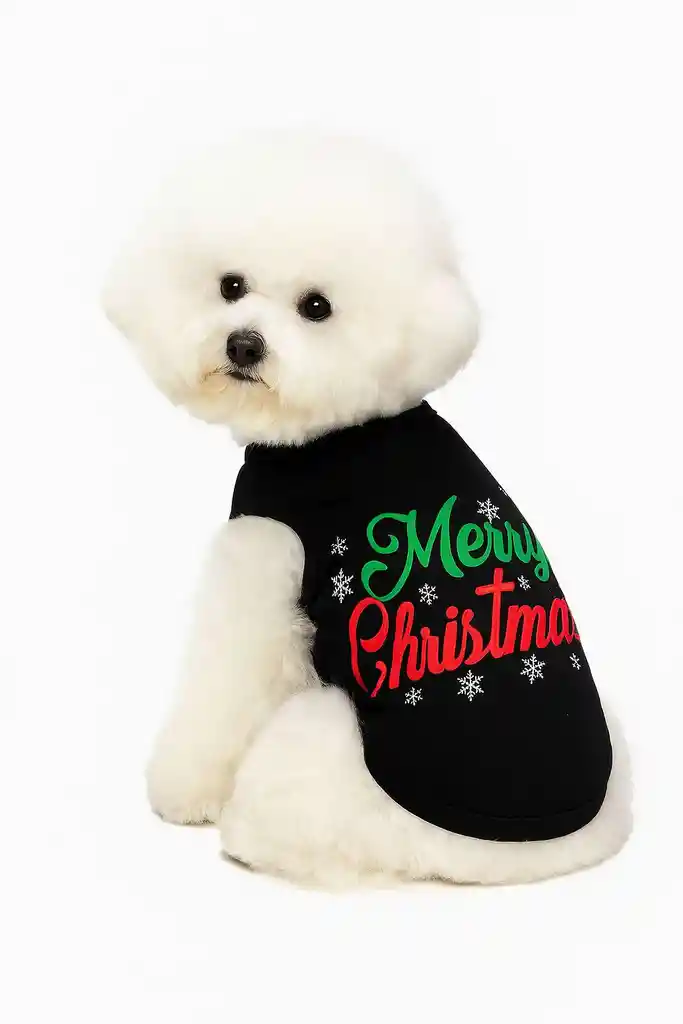 Suéter Navideño Para Mascotas – Color Negro S/m