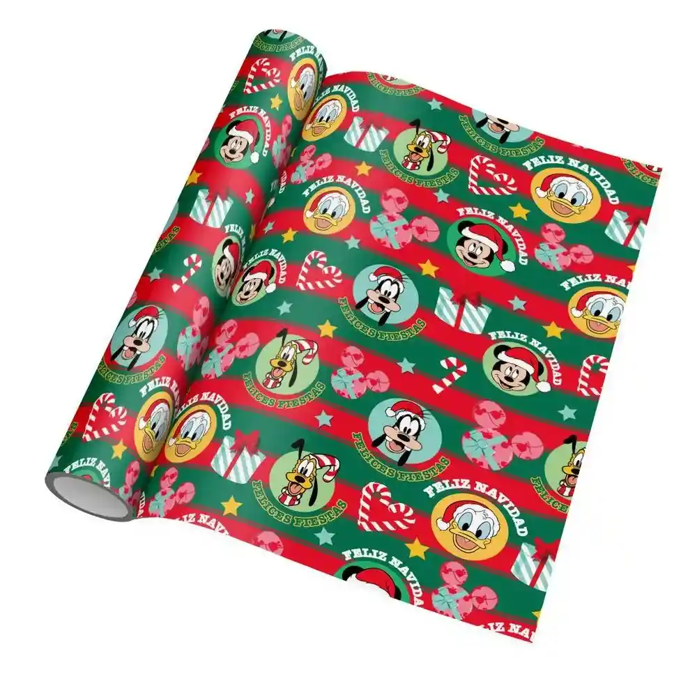 Papel Para Regalo Navidad Disney Niños Surtido Primavera Unidad Navideños Empaques Navidad
