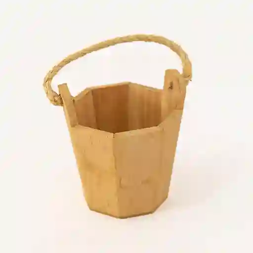 Balde De Madera Decorativo