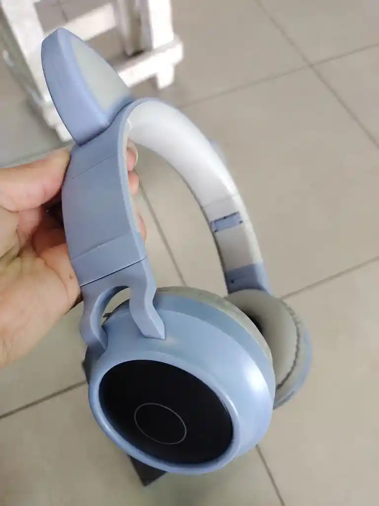 Audifonos Inalambricos Diadema Azul Orejas De Gato