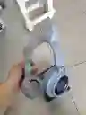 Audifonos Inalambricos Diadema Azul Orejas De Gato