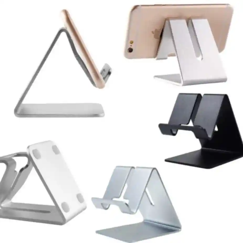 Soporte Para Celular Metalizado Gris Universal