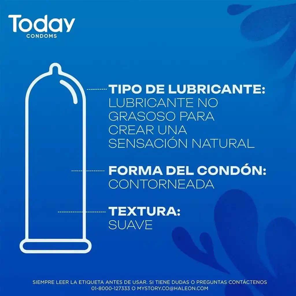 Preservativos Today Lubricados X3 - Sensación Natural Y Máxima Seguridad