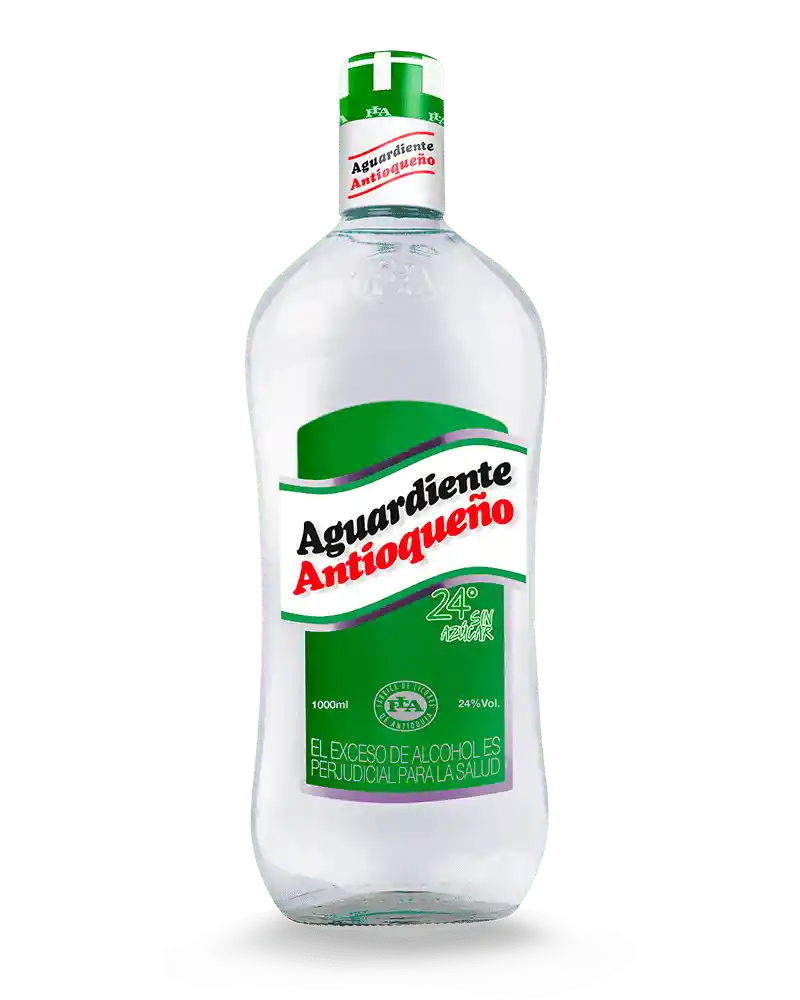 Aguardiente Verde Antioqueño Sin Azucar 24°