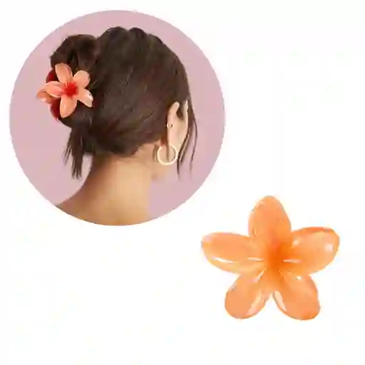 Pinza Caimán Gancho Flor Hawaiana Grande Para Pelo Cabello