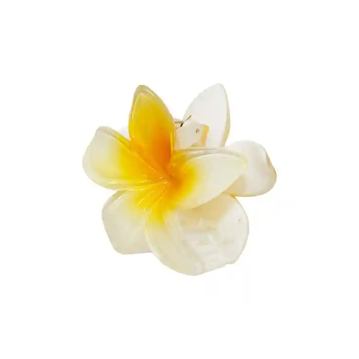 Pinza Caimán Gancho Flor Hawaiana Grande Para Pelo Cabello