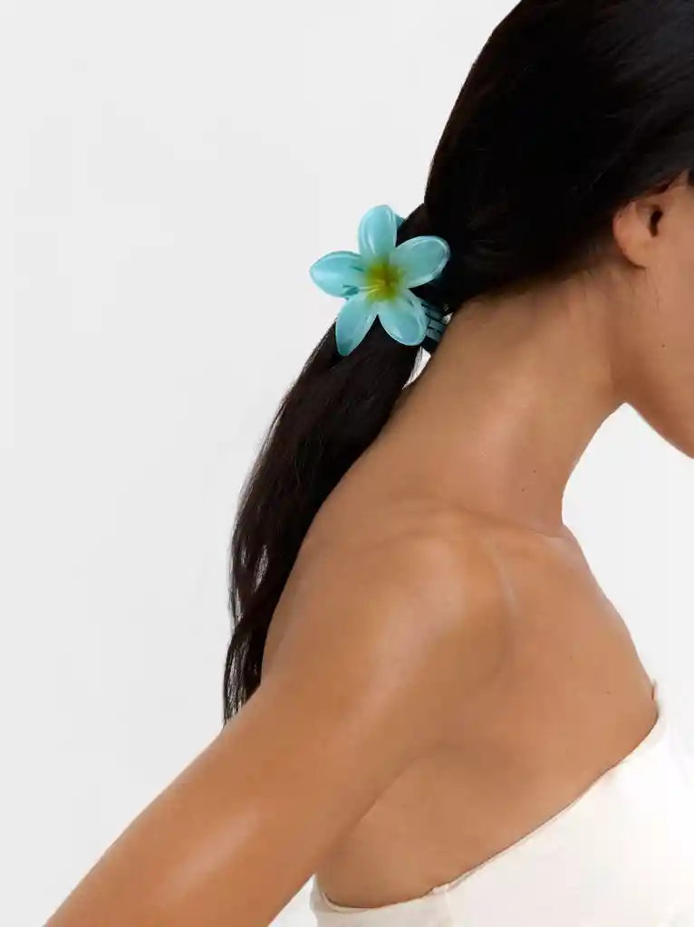 Pinza Caimán Gancho Flor Hawaiana Grande Para Pelo Cabello