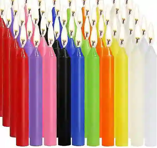 Velas De Colores Para Navidad Por (10und)