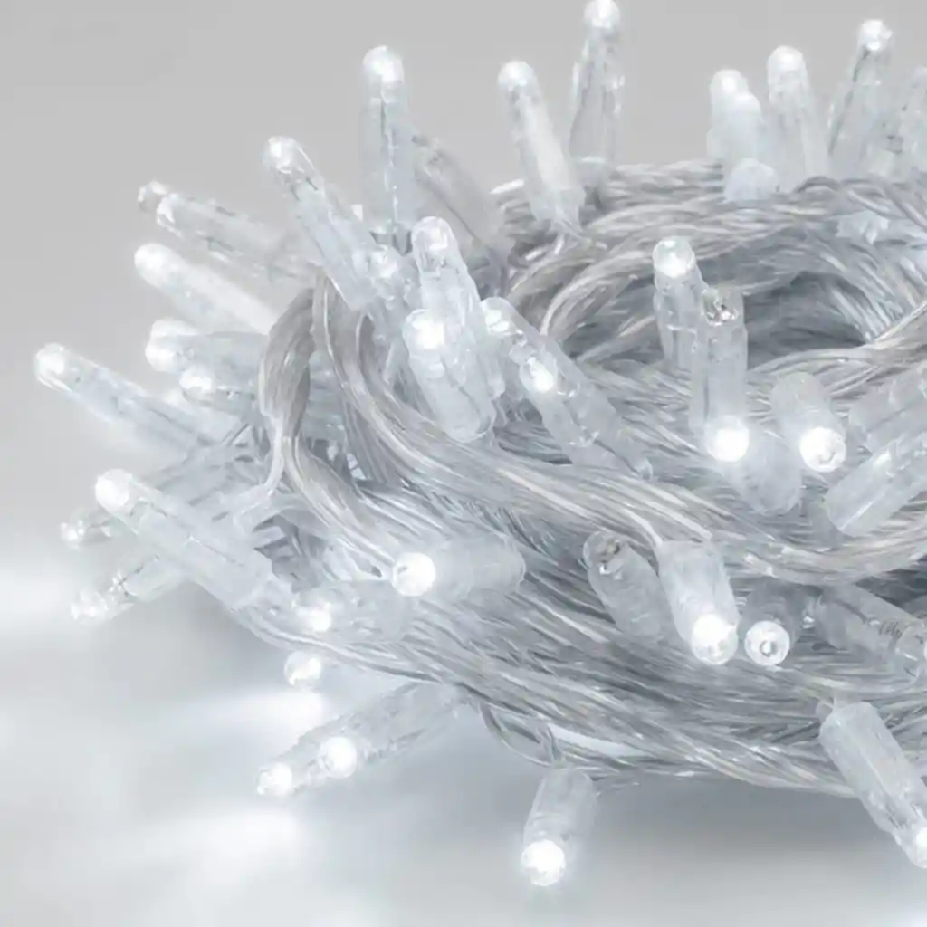 Luces Led Navideñas - Lineal 100 Bombillos Blanca