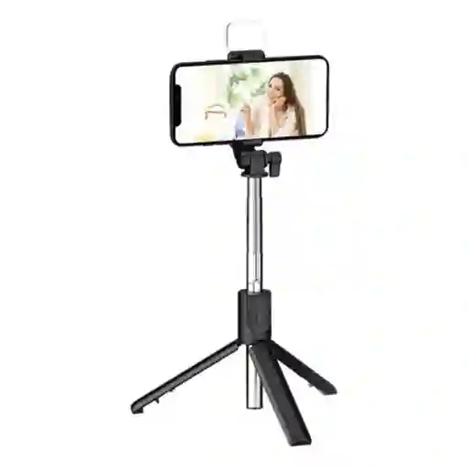 Tripode Selfie Stick, Monopod, Luz Led, Control Remoto P20s