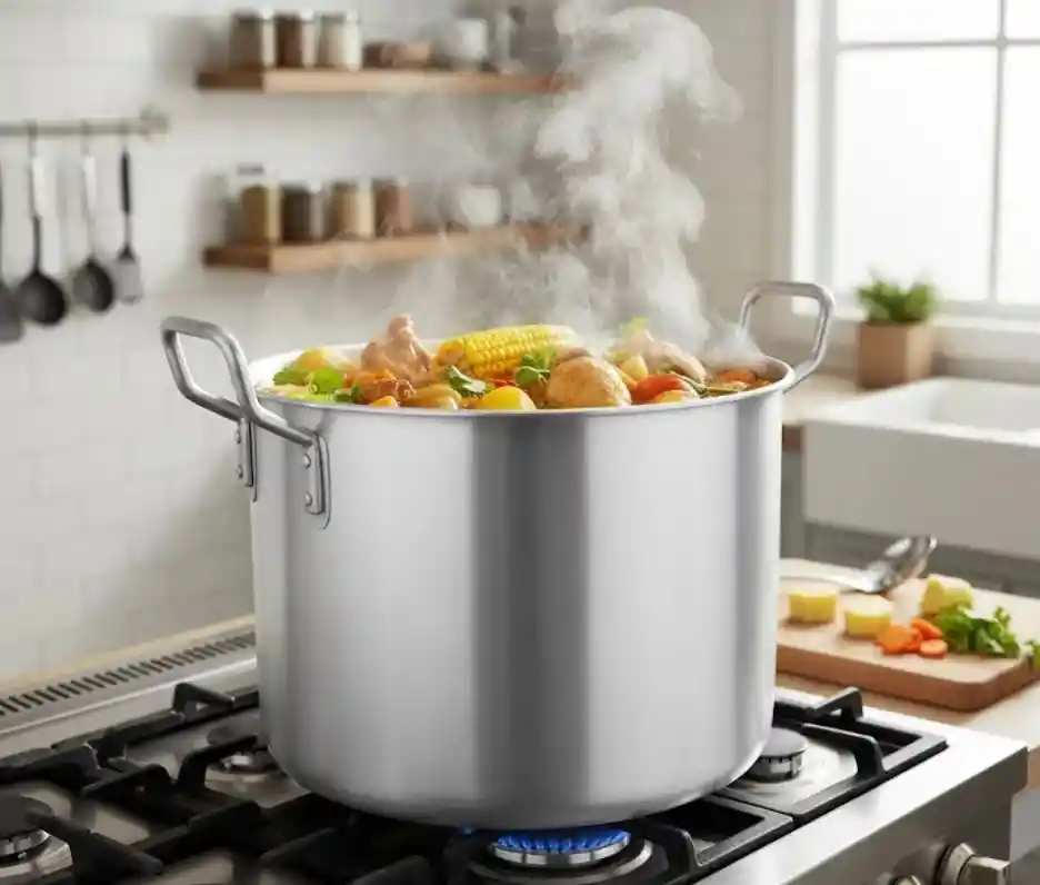 Olla Grande 25 Litros Sancocho Ligera Practica 38 Cm Calidad Aluminio Extra Fuerte Resistente