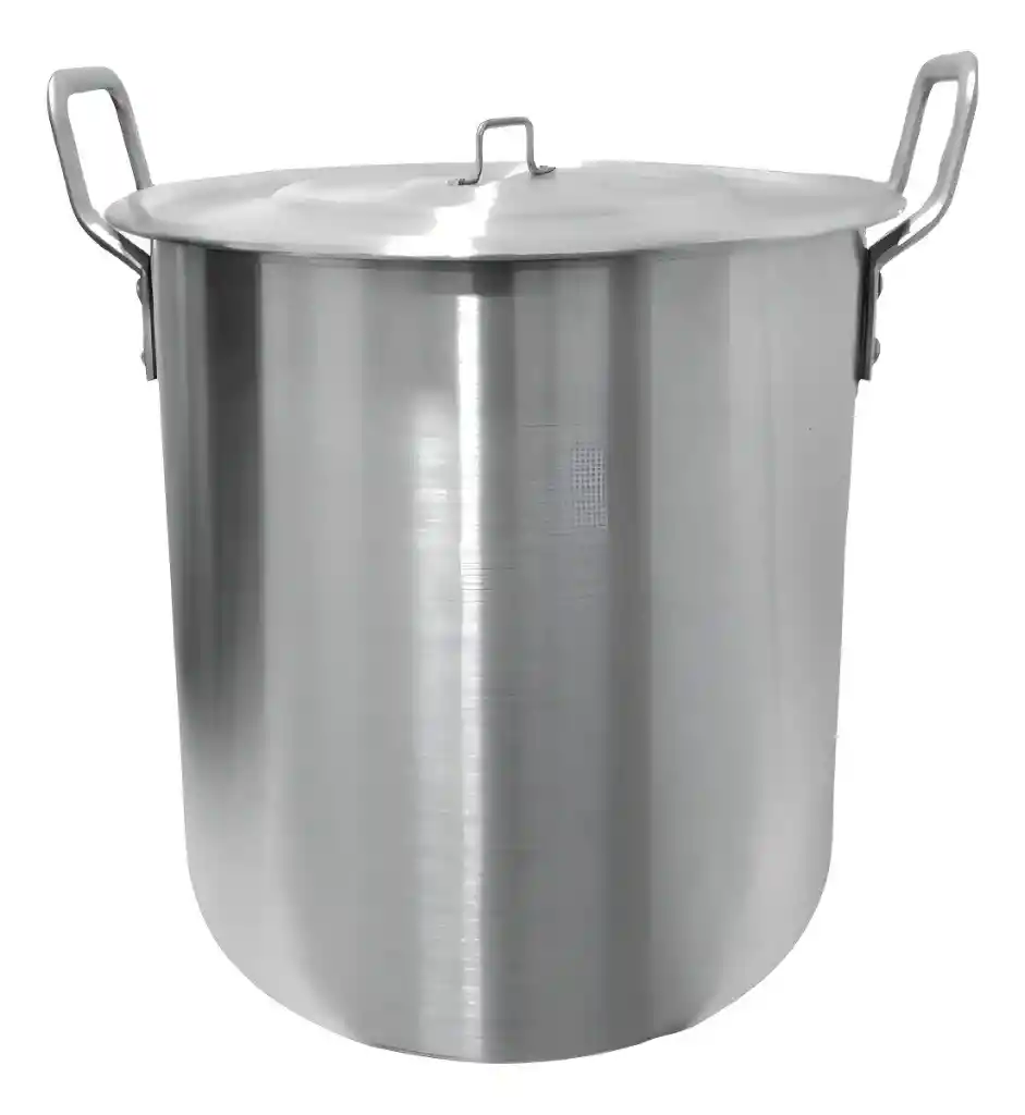 Olla Grande 50 Litros Tamalera Sopa Sancocho 40x40 Aluminio Extra Fuerte Resistente